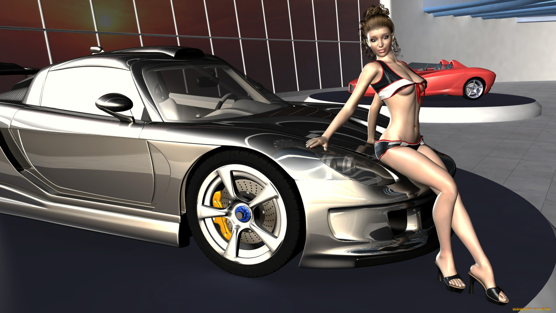 , 3d car&girl, , , 